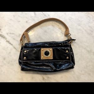Sondra Roberts black patent leather purse